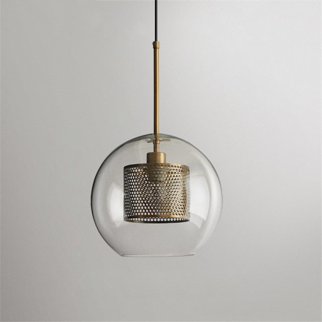 Honeycomb Glass & Metal Pendant Light 9