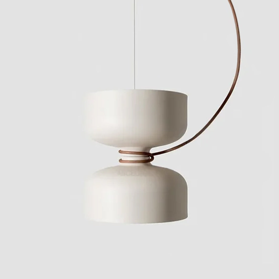 RoyaleGlow Modern LED Floating Iron Pendant Light - Minimalist White Ceiling Fixture