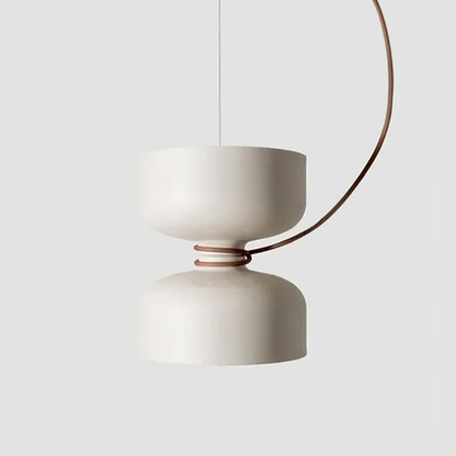 RoyaleGlow Modern LED Floating Iron Pendant Light - Minimalist White Ceiling Fixture