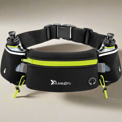RoyaleGlow Running Hydration Waist Belt with Dual Bottle Holders