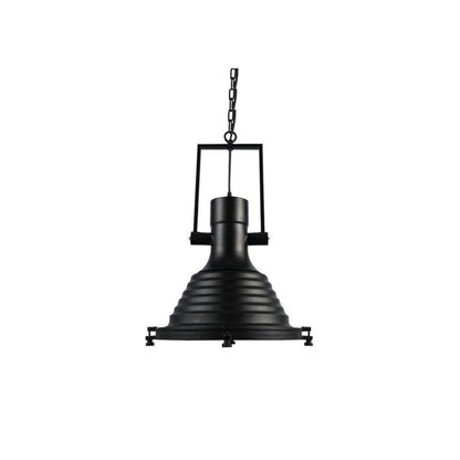 LuxRoyale Industrial Farmhouse Pendant Light - Polished Chrome Metal Dome Shade