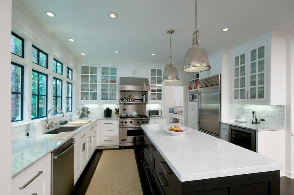 LuxRoyale Industrial Farmhouse Pendant Light - Polished Chrome Metal Dome Shade