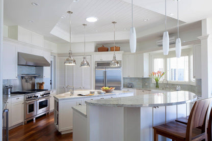 LuxRoyale Industrial Farmhouse Pendant Light - Polished Chrome Metal Dome Shade