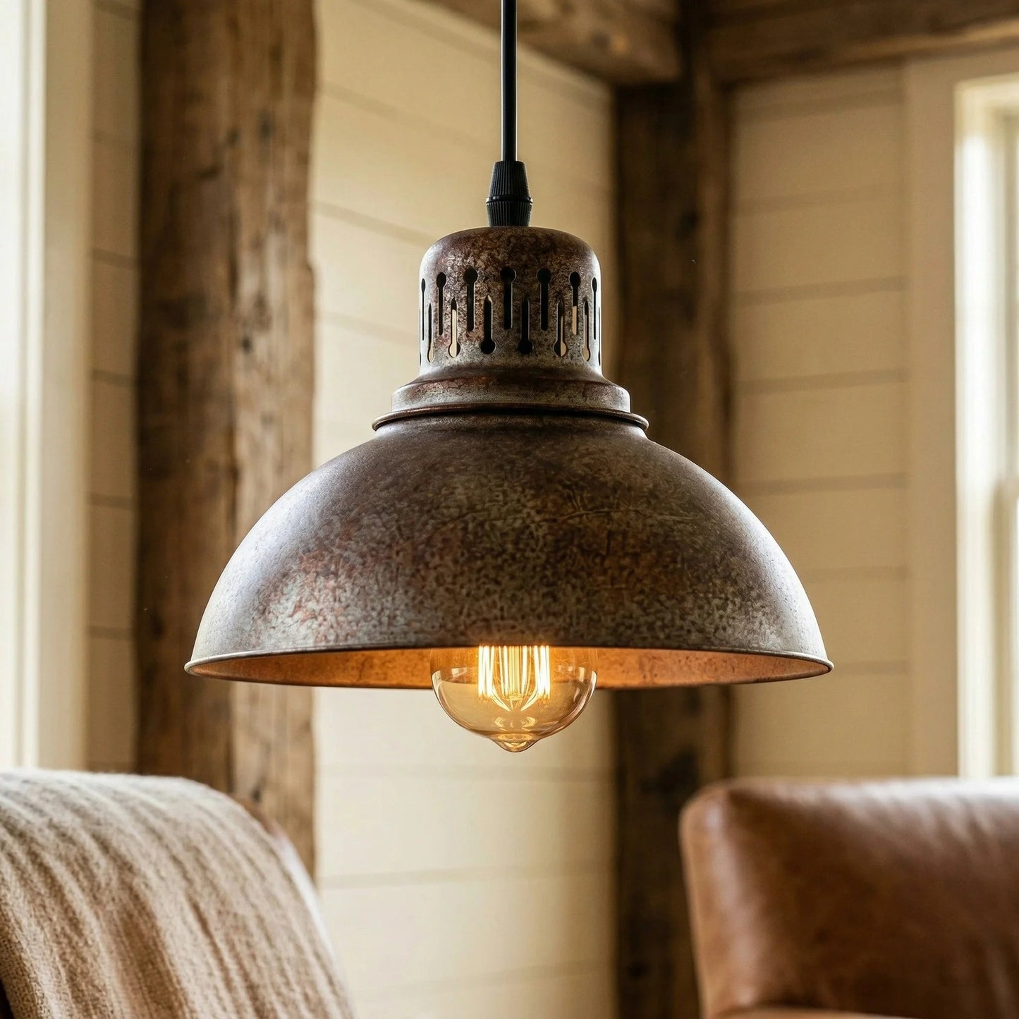 Industrial Vintage Metal Dome Pendant Light 0