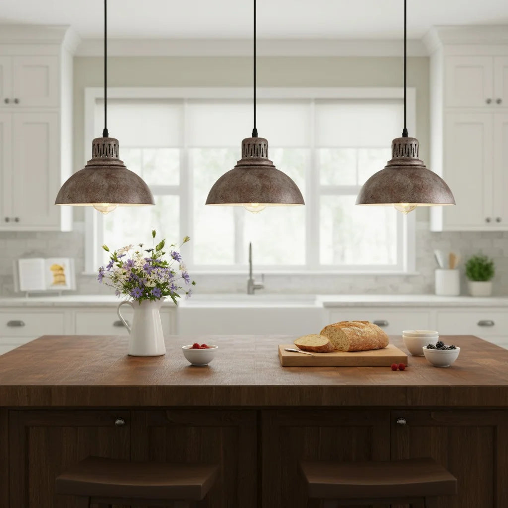 Industrial Vintage Metal Dome Pendant Light 1