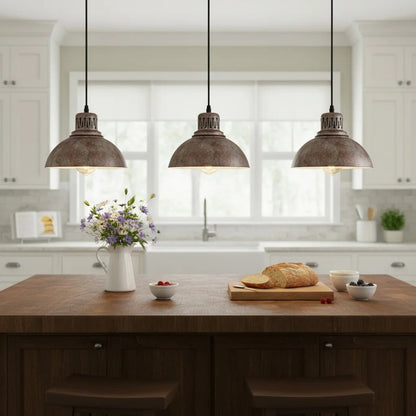 Industrial Vintage Metal Dome Pendant Light 1