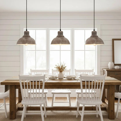 Industrial Vintage Metal Dome Pendant Light 7