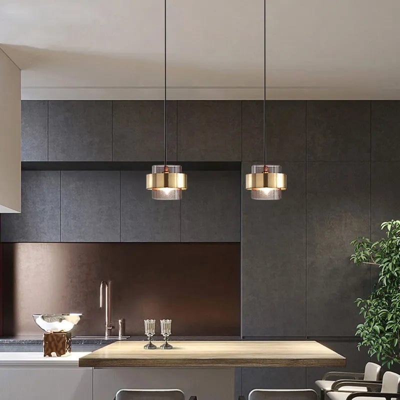 Iris Gold Glass Pendant Light 2