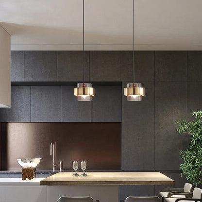 Iris Gold Glass Pendant Light 2