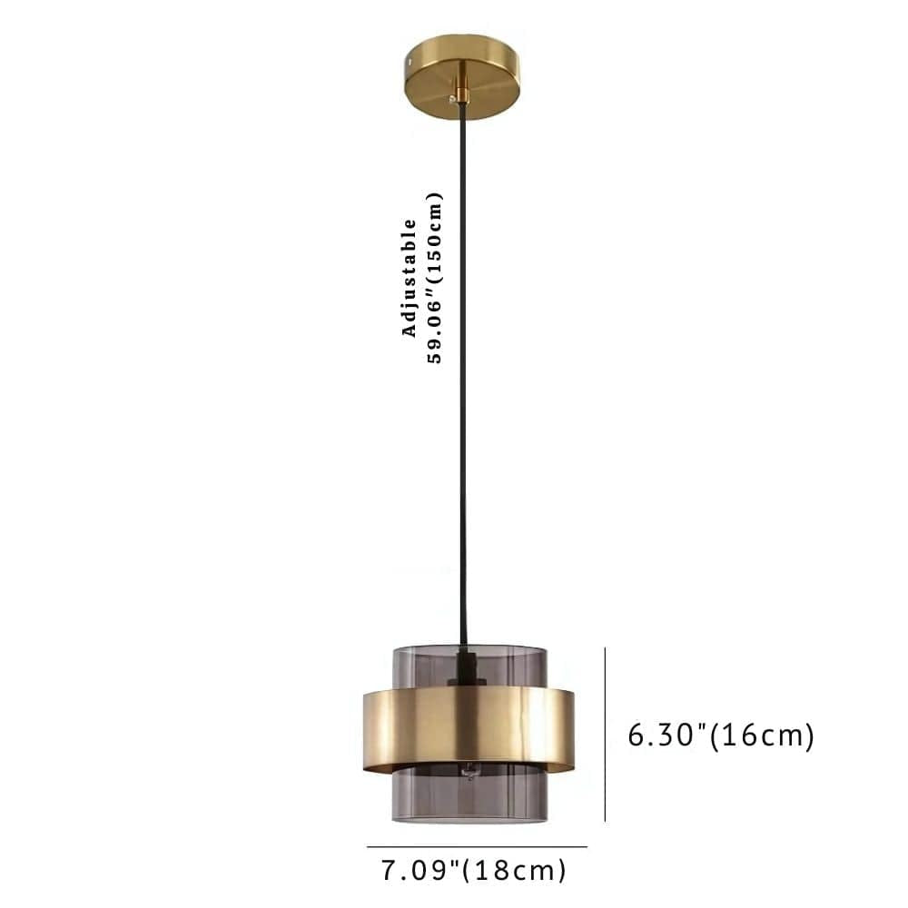 Iris Gold Glass Pendant Light 6