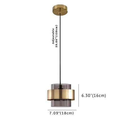 Iris Gold Glass Pendant Light 6