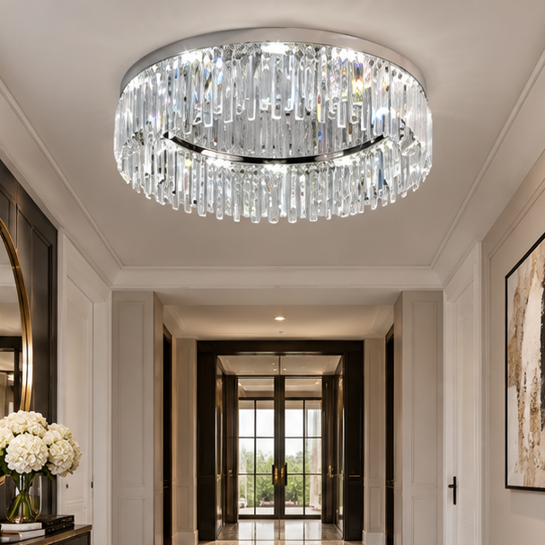 Irregular Crystal Flush Mount Ceiling Light