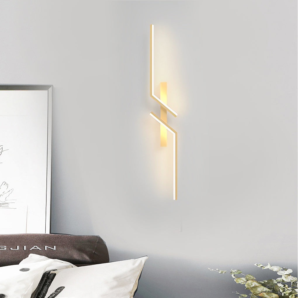 Irregular Symmetrical L Shape Creative LED Minimalist Wall Lamp Sconces Lighting 1