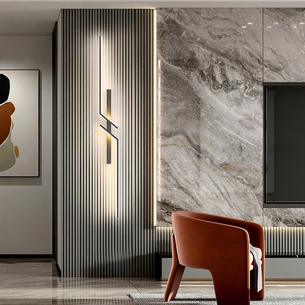 Irregular Symmetrical L Shape Creative LED Minimalist Wall Lamp Sconces Lighting 4