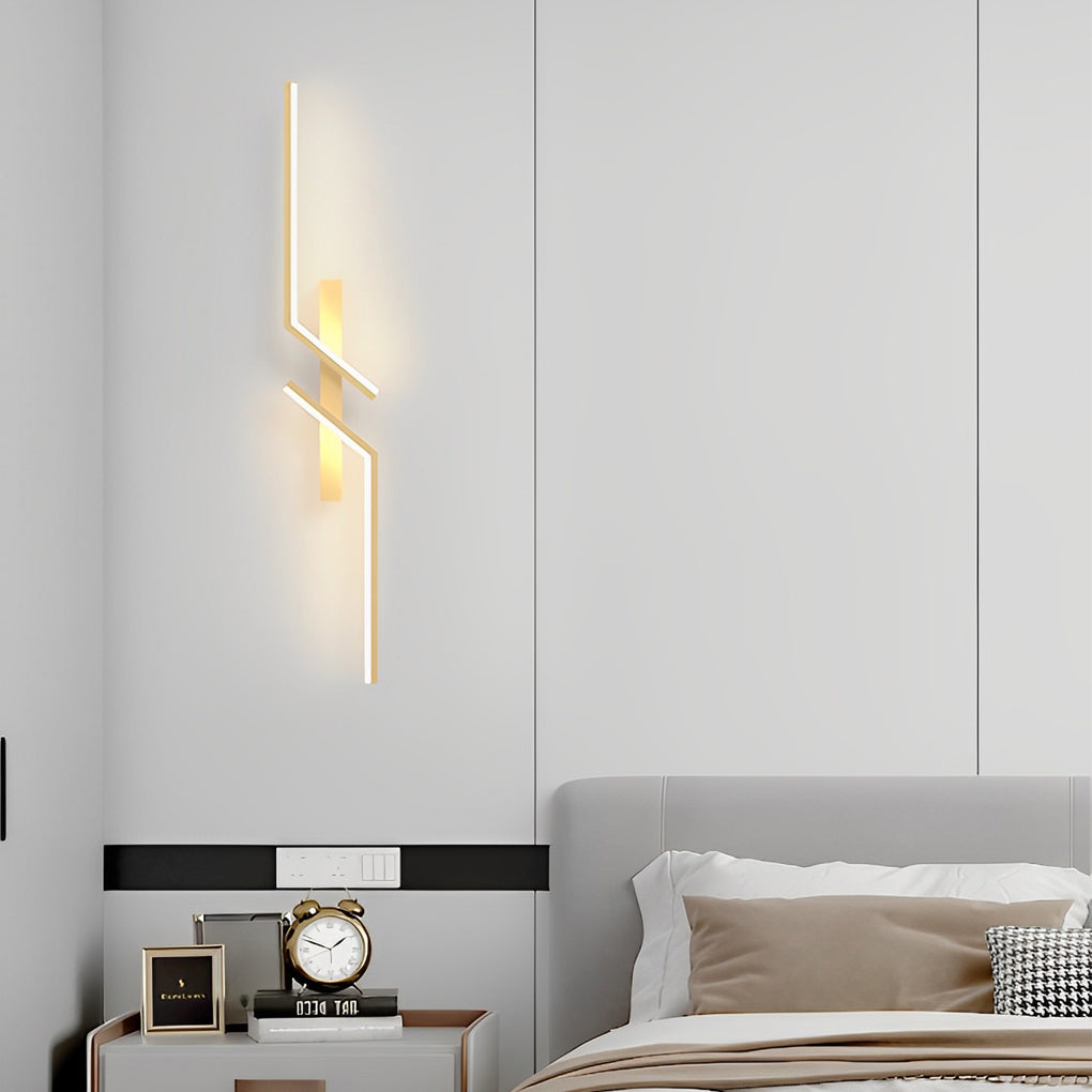 Irregular Symmetrical L Shape Creative LED Minimalist Wall Lamp Sconces Lighting 5