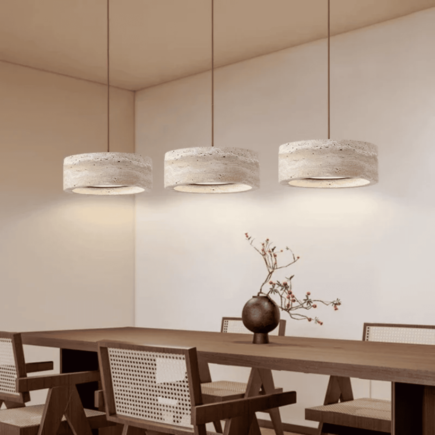 Ithaca Travertine LED Pendant Light 7