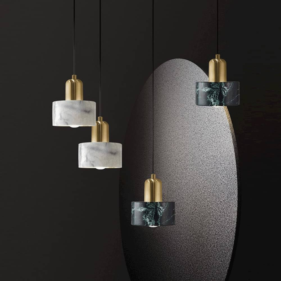 LuxRoyale Marble Pendant Light-Modern Hanging Lamp for Dining Room Kitchen Island
