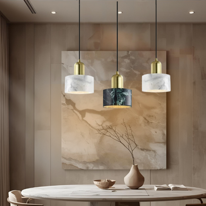 LuxRoyale Marble Pendant Light-Modern Hanging Lamp for Dining Room Kitchen Island