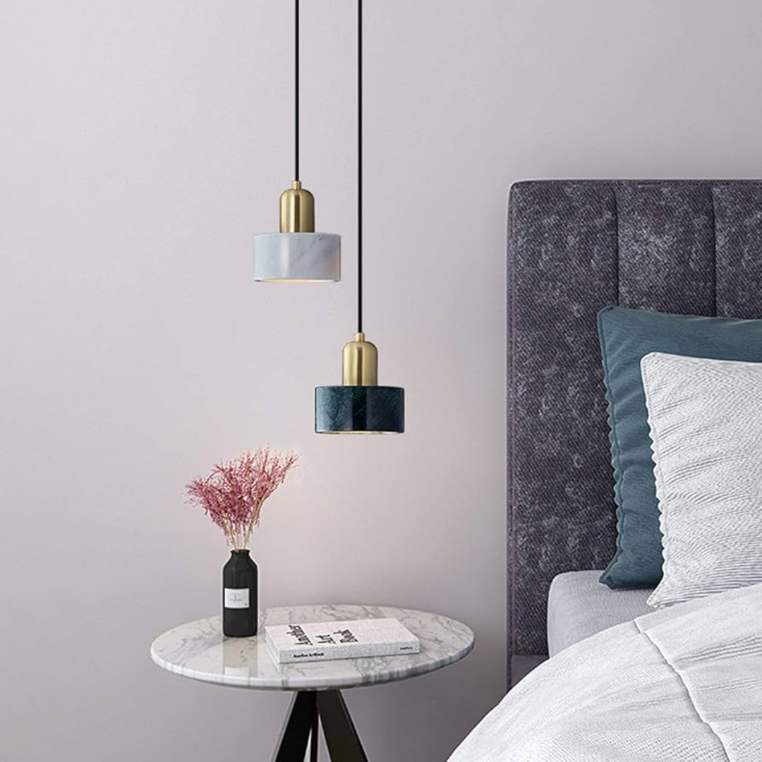 LuxRoyale Marble Pendant Light-Modern Hanging Lamp for Dining Room Kitchen Island