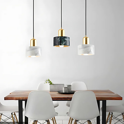 LuxRoyale Marble Pendant Light-Modern Hanging Lamp for Dining Room Kitchen Island