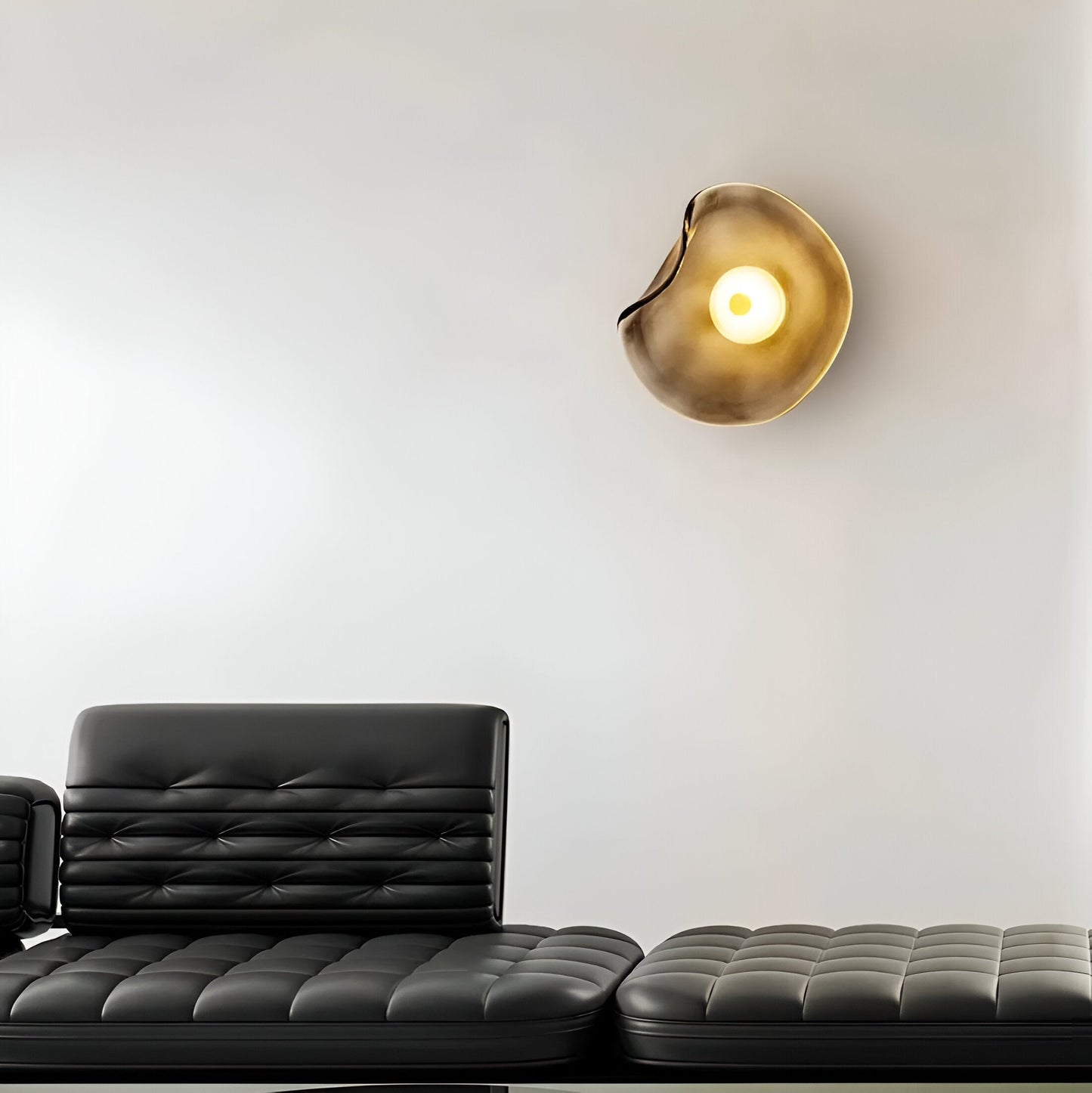Japandi LED wall light in Nordic curved glass, 1 light 3