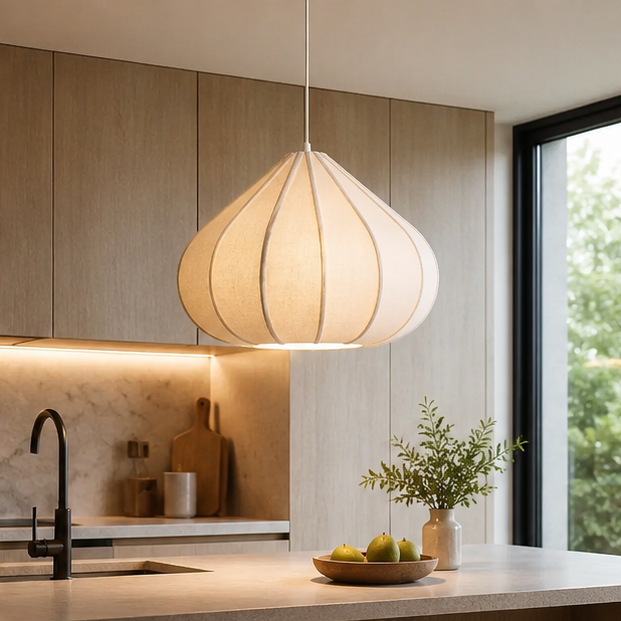 Japandi Linen Pendant Lamp