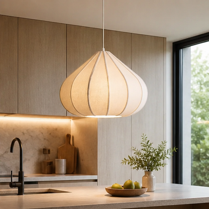 Japandi Linen Pendant Lamp
