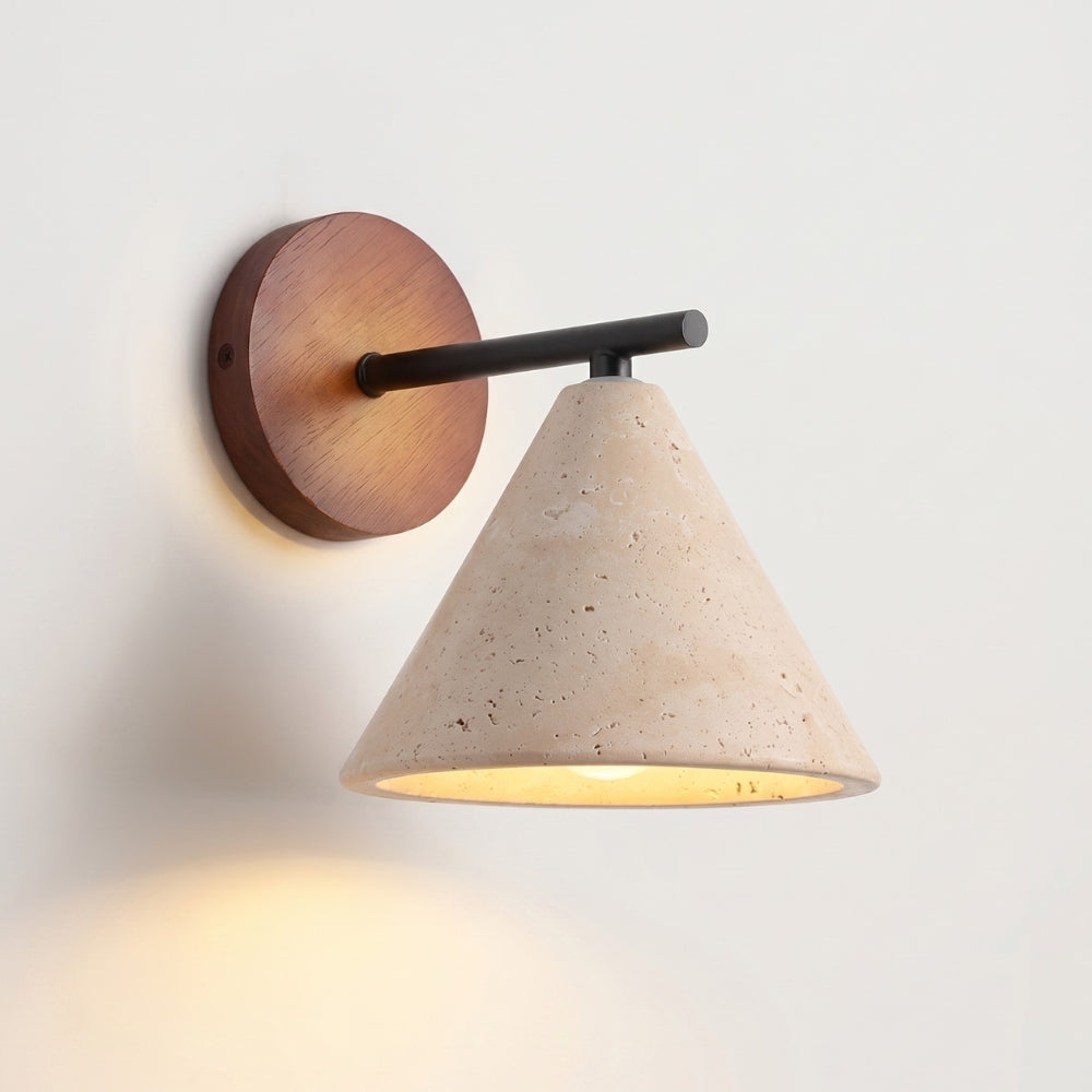 Japandi Natural Stone Wall Sconce 0