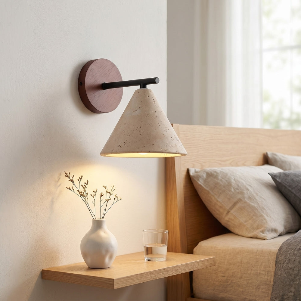 Japandi Natural Stone Wall Sconce 4