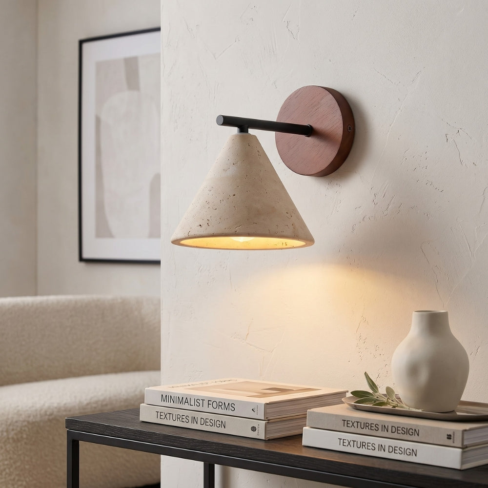 Japandi Natural Stone Wall Sconce 5