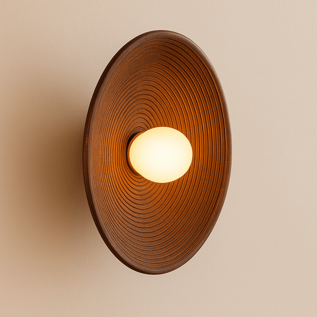 Japandi Round Resin Wall Sconce 1