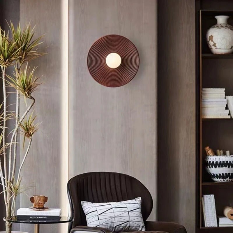 Japandi Round Resin Wall Sconce 2