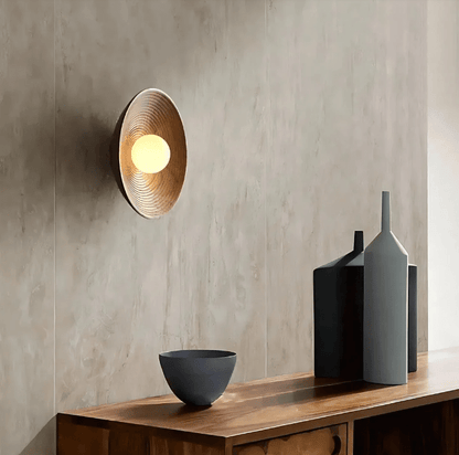 Japandi Round Resin Wall Sconce 5