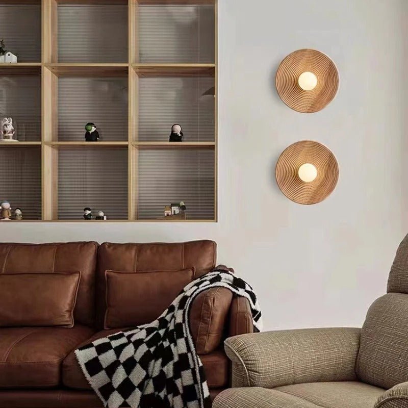Japandi Round Resin Wall Sconce 6