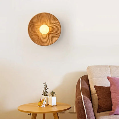 Japandi Round Resin Wall Sconce 7