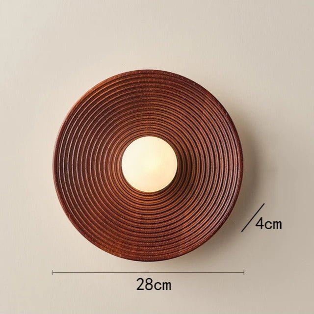Japandi Round Resin Wall Sconce 8