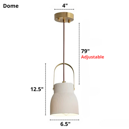 Japandi Style White Ceramic Pendant Lights 10