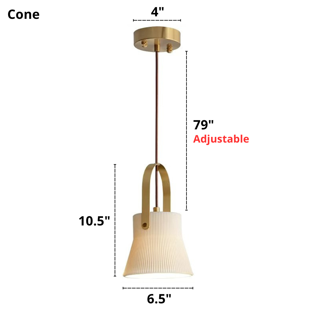 Japandi Style White Ceramic Pendant Lights 11