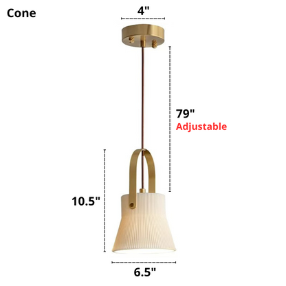 Japandi Style White Ceramic Pendant Lights 11