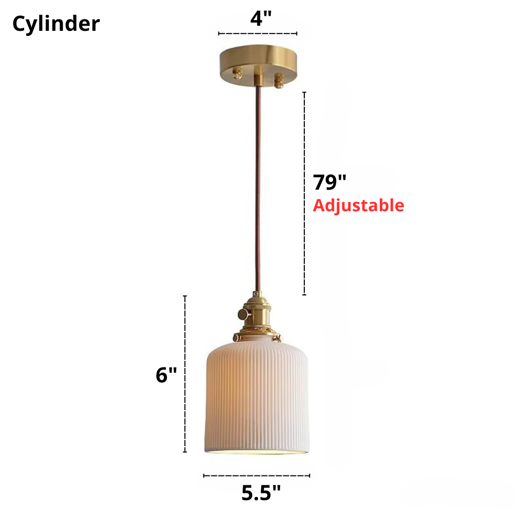 Japandi Style White Ceramic Pendant Lights 9