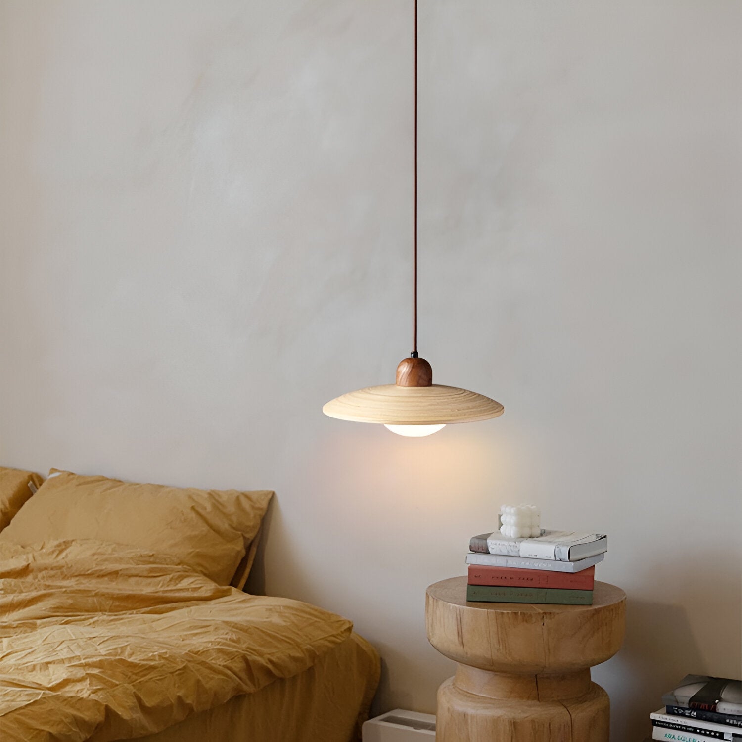 Japandi Wooden Pendant Light 2