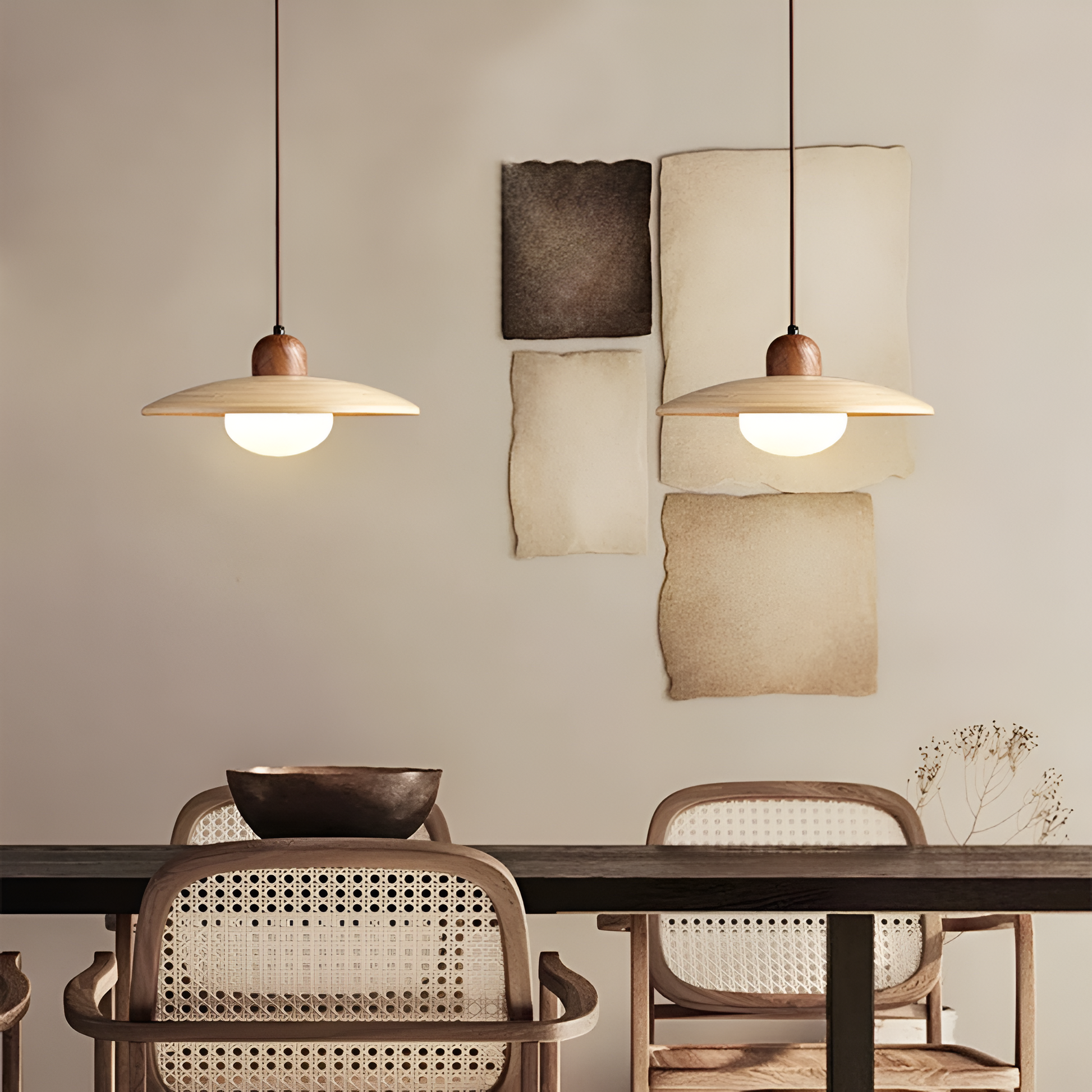 Japandi Wooden Pendant Light 5