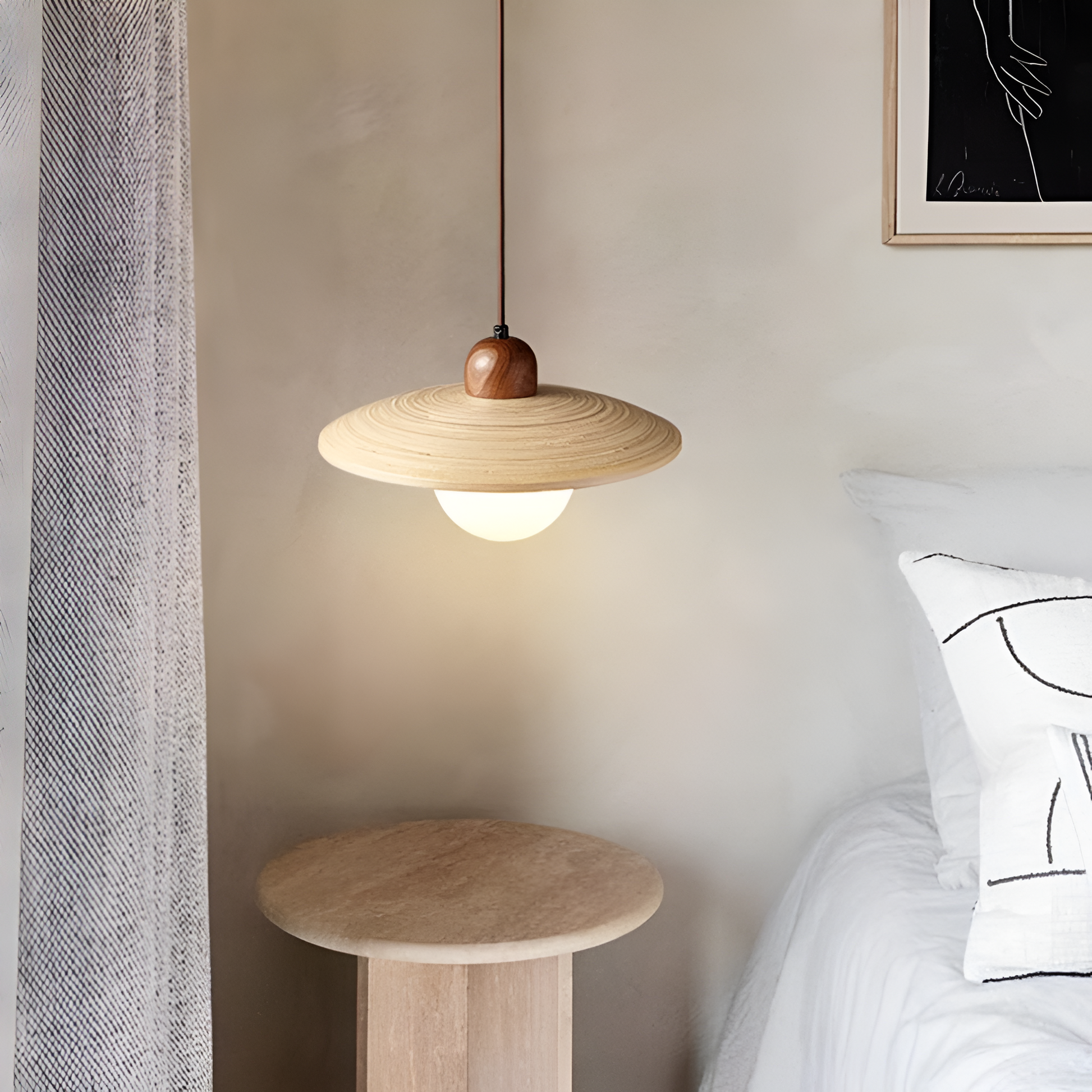 Japandi Wooden Pendant Light 7