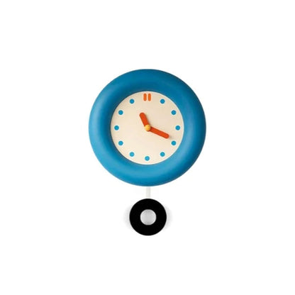 Japanese Minimalist Blue Pendulum Wall Clock 0