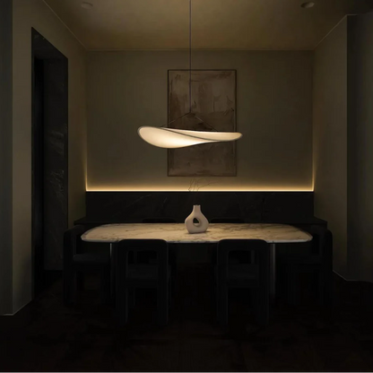 Japanese Silk Chip Chandelier