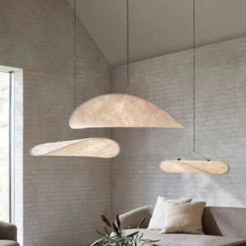 Japanese Silk Chip Chandelier