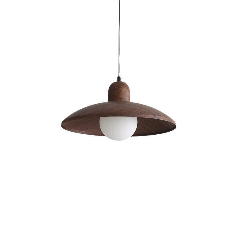 Japanese Style Wabi-Sabi Walnut Pendant Light 0