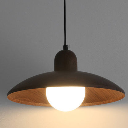 Japanese Style Wabi-Sabi Walnut Pendant Light 4