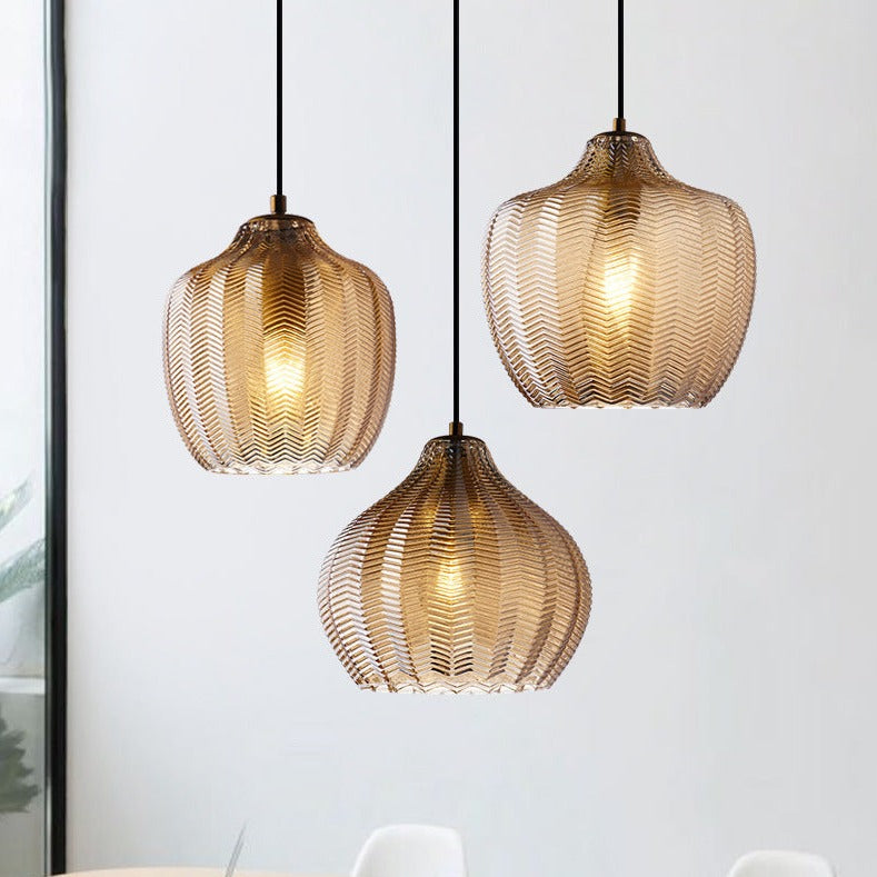 Jasper - Textured Glass Pendant Lights 1