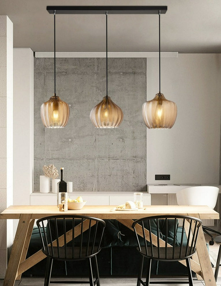 Jasper - Textured Glass Pendant Lights 7